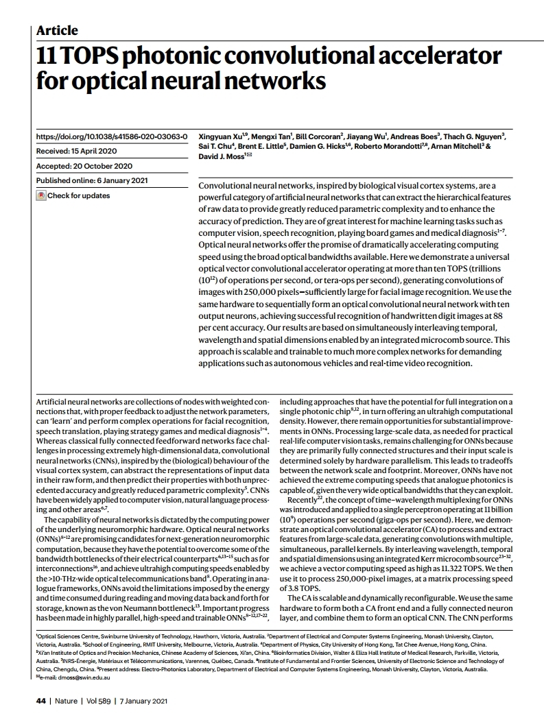 (2021-Nature)11 TOPS photonic convolutional accelerator for optical neural networks.pdf_page_01.jpg